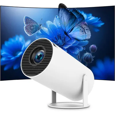 Immagine prodotto di Mini proiettore, risoluzione Full HD (1080p), Wi-Fi 6, rotazione a 180 gradi, correzione automatica della distorsione