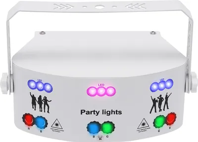 Produktbild von 15 očí LED laserové světlo efekt DJ disko strana pódiové osvětlení strana světla DMX RGB světlo 192 vzorů pro Vánoce Halloween dekorace karaoke hospoda KTV bílá