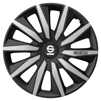 Obrázek produktu pro 16" kryty kol, černé a šedé, SPC1683BKSV, SPARCO