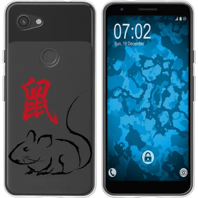 Produktbild von PhoneNatic Case kompatibel mit Google Pixel 3a Silikon-Hülle Tierkreis Chinesisch M1