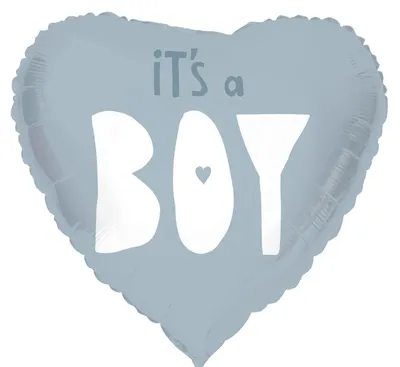 Produktbild von It`s a Boy Folienballon Herz 45cm