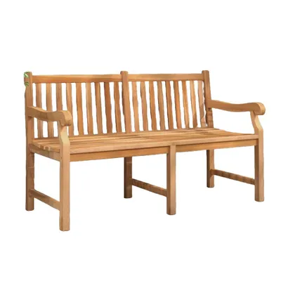 Produktbild von Gartenbank 150 cm Massivholz Teak mit wasserbasiertem Finish