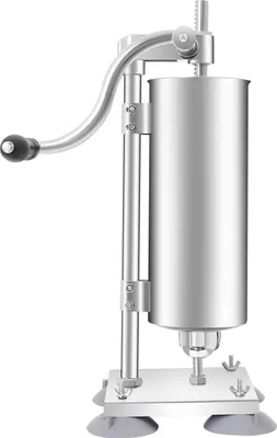 Immagine prodotto di Insaccatrice - Macchina verticale manuale - Capacità 2,7 kg - Acciaio inossidabile - Manovella - Grigio chiaro