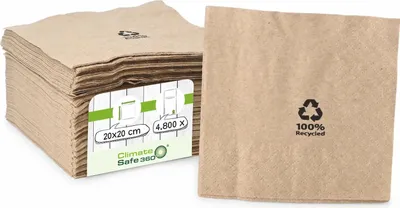 Obrázok produktu pre 2-vrstvové obrúsky "Recyklované" 20 x 20 cm 100 kusov.