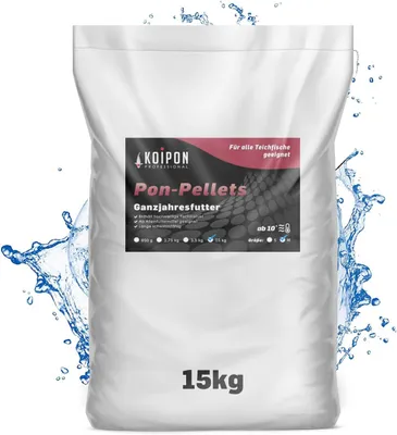 Produktbild von KOIPON Pon-Pellets 6mm 15kg Ganzjahresfutter für Koi & Goldfische