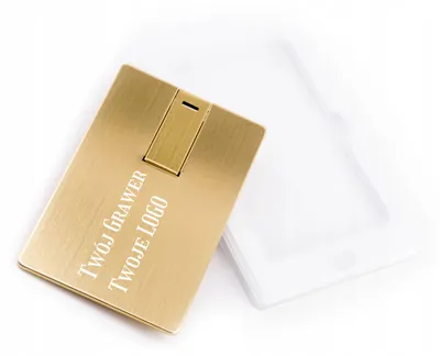 Produktbild von MemoRabbit Metall-Karte 64GB USB-Stick Gold mit Gravur