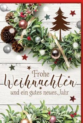 Produktbild von Weihnachten Festlicher Kranz Glückwunschkarte mit Umschlag