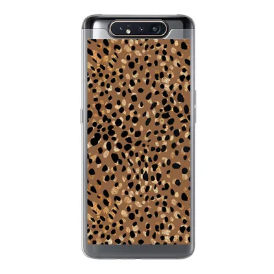 Produktbild von MuchoWow® Handyhülle Schutzhülle Hülle für Samsung Galaxy A80 Tiermuster - Luxus - Gold - Braun Silikon Softcase Handy Hülle - Schutzdeckel