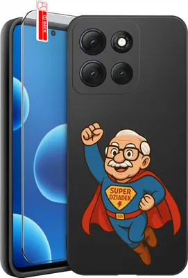 Immagine prodotto di Custodia per Motorola G86 Power PER IL NONNO MOTIVI COLORATI CUSTODIA + VETRO 9H