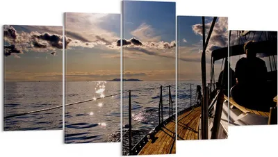 Produktbild von Bild auf Leinwand - Leinwandbild - Kroatien Yacht Segeln Segelboot - 160x85cm - Wand Bild - Wanddeko - Leinwanddruck - Bilder - Kunstdruck - Leinwand bilder - Wandkunst - EA160x85-0426