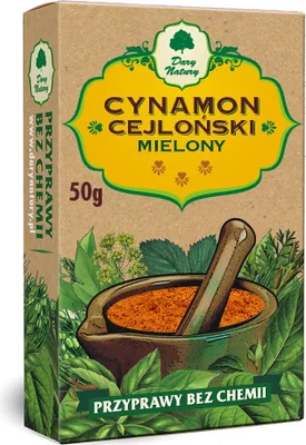 Zdjęcie produktu dla CYNAMON CEJLOŃSKI MIELONY 50 g - DARY NATURY