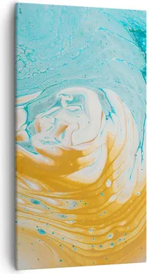 Produktbild von Bild auf Leinwand - Leinwandbild - Einteilig - Abstraktion verschüttet Farben - 55x100cm - Wand Bild - Wanddeko - Wandbilder - Leinwanddruck - Bilder - Wanddekoration - Leinwand bilder - PA55x100-4742