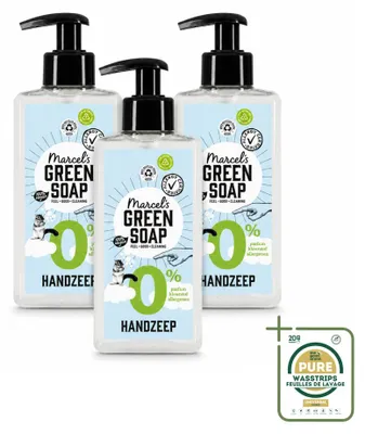 Produktbild von 3 x Marcel's Green Soap Handseife 0% - Zachte Verzorging - 250 ml - Vorratspackung - 3 Stücke
