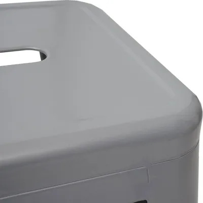 Obrázek produktu pro sada 2 barových stoliček HWC-A73, barová stolička, kovový průmyslový design, stohovatelná  šedá