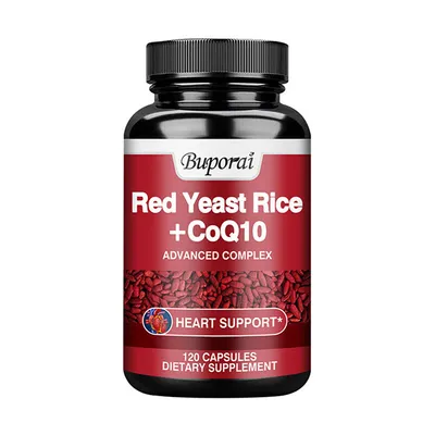 Produktbild von Red Yeast Rice + CoQ10 1300 mg (120 Kapseln) Nahrungsergänzungsmittel, Herz, Kreislauf, Immunsystem, Cholesterin, Energie