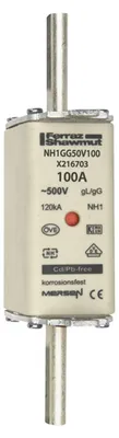 Produktbild von Mersen 1B163.000000 NH1 100A gG 500V NH-Sicherung sfü spannungsführend