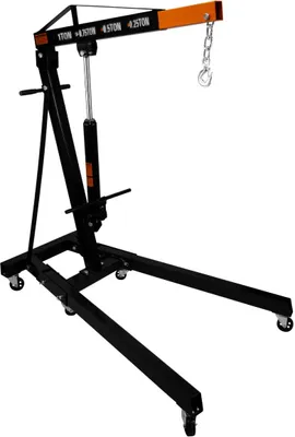 Produktbild von 1000KG Werkstattkran Kran Motorkran Klappbar Motorheber Hebekran Motor Werkstatt Fahrzeugkran Hydraulischer Pumpengriff Klappbare Beine Lastaufzug Griff Räder Garage 4 JIB-Arm Positionen Schwarz Stahl