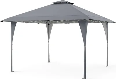 Obrázek produktu pro COSTWAY Pop Up altán 4x4m, zahradní altán výškově nastavitelný s dvojitou střechou a taškou na přenášení, skládací altán nepromokavý zahradní stan party stan stabilní šedý