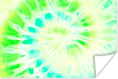 Produktbild von MuchoWow® Poster Krawattenfärbung - Grün - Muschel 180x120 cm - Fotoplakat