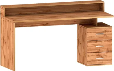 Produktbild von Schreibtisch Dchiriche, Schreibtisch mit Platte, Mehrzweck-Büroschreibtisch, platzsparender Schreibtisch mit mehreren Positionen, 160x60h90 cm, Eiche