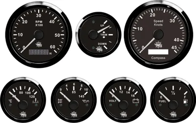 Produktbild von Instrumentensatz schwarz/schwarz Mercruiser/Volvo