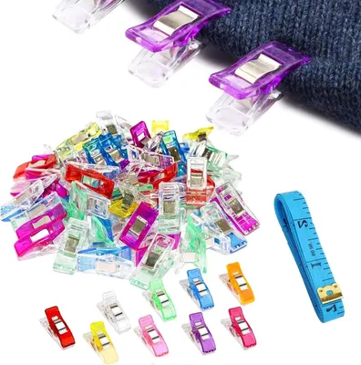 Productafbeelding van Stofklemmen Naaien - Naaiclips Stofclips - Stoffen Vasthouden - Grote Set - 150 Stuks - Diverse Kleuren