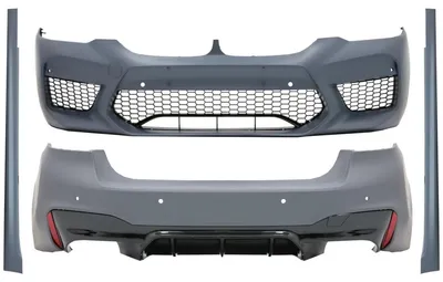 Productafbeelding van Bodykit voor BMW 5-serie G30 (2017-2019), design M5: bumperset en zijskirts.