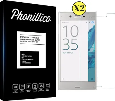 Image de Verre trempé pour Sony Xperia XZ1 [2 pièces] Film de protection d'écran anti-rayures verre résistant Phonillico®