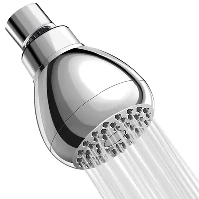 Produktbild von Kopfbrause wassersparend chrom Hochdruck verstellbar Regen-Duschkopf Wandmontage 5 Einstellungen 2,5 GPM 10,1 Zoll Silber