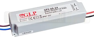 Image de Transformateur LED 60W 2,5A 24V IP67 Alimentation IP67 Transformateur étanche Pilote pour éclairage LED en bande