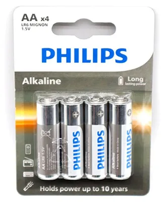 Produktbild von Philips Batterie AA LR06 LR6 Entry Alkaline 4 Stück Phil-LR6A4B/10
