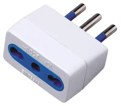 Immagine prodotto di ReeR 7310245 Adattatore Spina 2P+T 10A con Presa Bipasso 10/16A Bianco