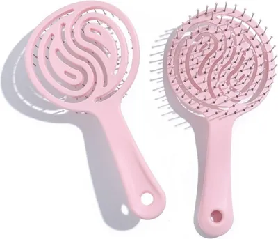 Produktbild von ECARLA Massage-, Entwirrungs- und Trockenbürste mit rosa Borsten SCZ14
