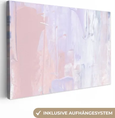 Produktbild von MuchoWow® - Leinwandbilder - Farbe - Pastell - Gestaltung, Wandbild, Wanddeko Bilder Wohnzimmer, 120x80 cm