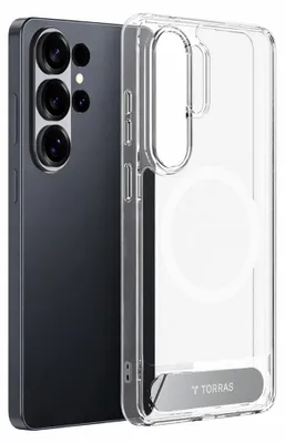Produktbild von Torras – Schutzhülle mit Standfuß für Samsung Galaxy S26 Ultra – transparent