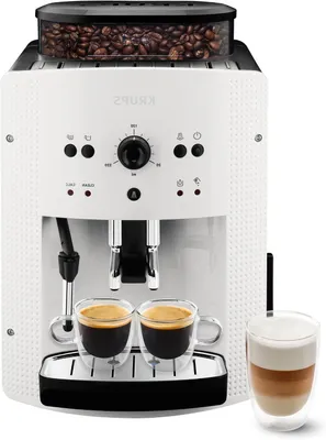 Immagine prodotto di Macchina da caffè espresso automatica - Macchina per preparare il caffè - Prepara caffè fresco - Sistema termoblocco compatto - Serbatoio dell'acqua da 17 litri - Bianco