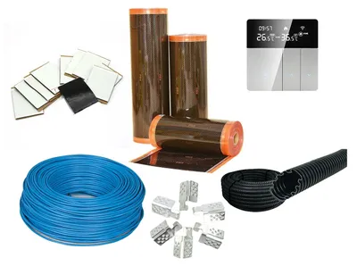 Produktbild von Heizfolie Infrarot-Elektroheizung für Fußböden 220W/m2 1,5m = 1,2m² mit Raumthermostat