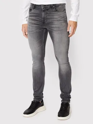 Image de Jean slim pour hommes, couleur gris – Élégant et confortable