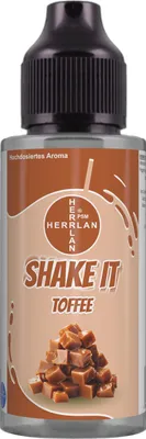 Produktbild von SHAKE IT Toffee-Aroma, hochdosiertes Lebensmittelaroma in der praktischen Schüttelflasche I HERRLAN - Qualität
