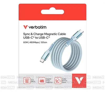 Obrázek produktu pro Verbatim 31852, 1,2 m, USB C, USB C, USB 2.0, 0,48 Gbit/s, Modrá