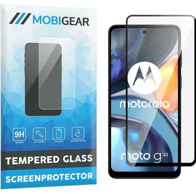 Produktbild von Mobigear Premium Displayschutzfolie für Motorola Moto G22, gehärtetes Glas – Displayschutzfolie – Kompatibel mit Hüllen – Schwarz