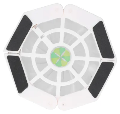 Obrázok produktu pre Chladiaca podložka pre notebook s veľkým, osvetleným ventilátorom, USB, prenosný stojan DRS08 (biela)
