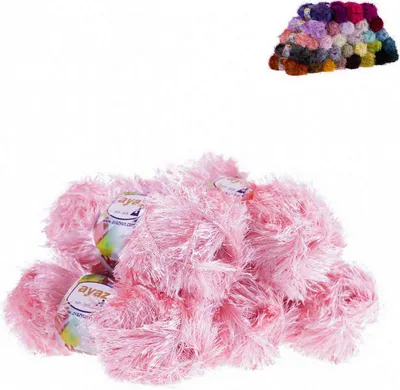 Produktbild von Fransen-Strickgarn Yumos 5 Knäuel je 150m/100g Strickgarn Wolle Strickwolle