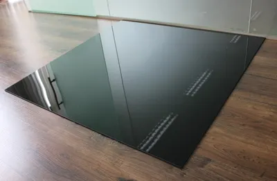 Produktbild von Rechteck 120x140cm schwarz - Funkenschutzplatte Kaminbodenplatte