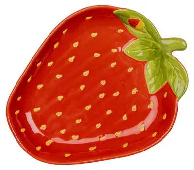 Image de Clayre & Eef Échelle de fraises 23x18x3 cm Rouge Céramique
