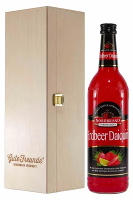 Produktbild von Nordbrand Erdbeer Daiquiri Likör mit Geschenk-Holzkiste