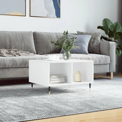 Produktbild von "Rabatt" Couchtisch modern - Wohnzimmertisch - Einfache Montage - Weiß 60x50x36,5 cm Holzwerkstoff - Kaffeetisch CC22575