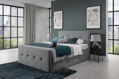 Produktbild von Designer Polsterbett Bett Betten Lederbett Doppelbett Ehebett Designerbett NEU