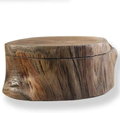 Produktbild von Famanu Holzbox mit Teakholzdeckel - Ringbox, Pillendose, Schmuckaufbewahrung - Ø 14 cm