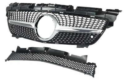 Image de Grille, motif en losange, installation facile, chrome noir